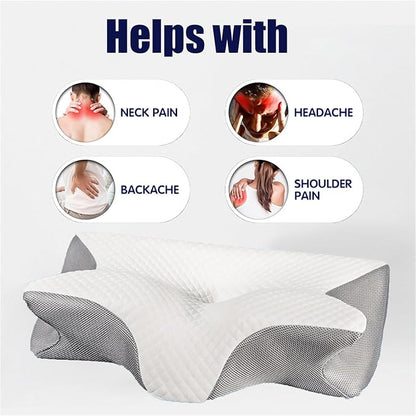 Vibrant Relax™ 2 in 1  Orthopedic Pillow