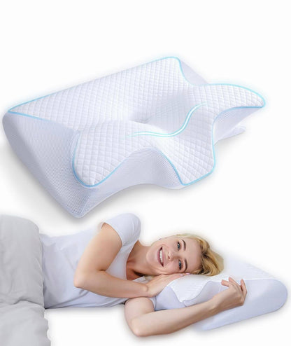 Vibrant Relax™ 2 in 1  Orthopedic Pillow